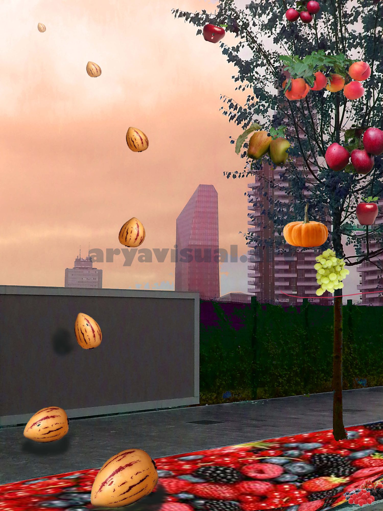 Composizione digitale ispirata a scorcio milanese" Digital composition inspired by a Milan view