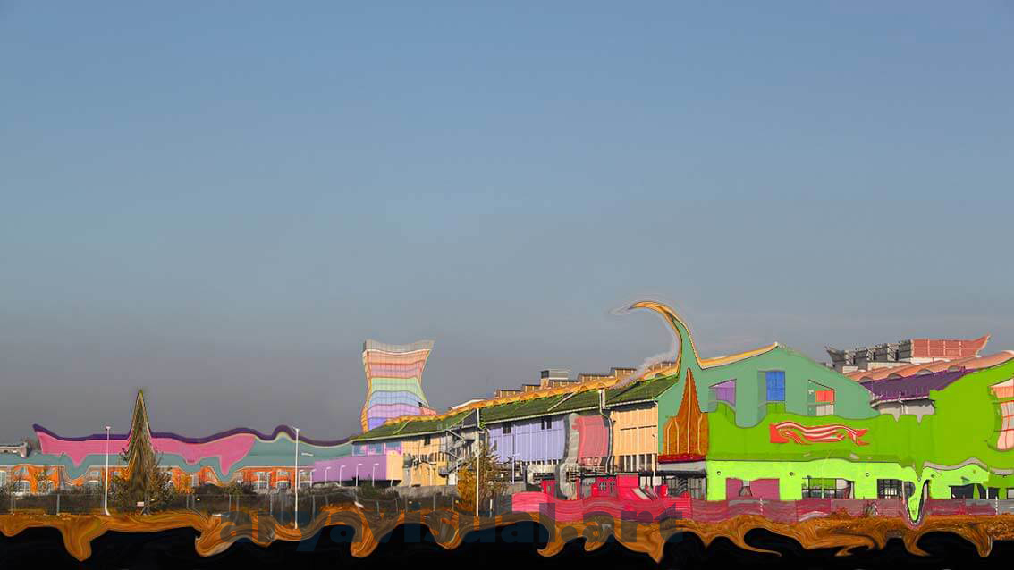 Fotografia urbana di Milano con distorsione creativa" Urban Milan photography with creative distortion