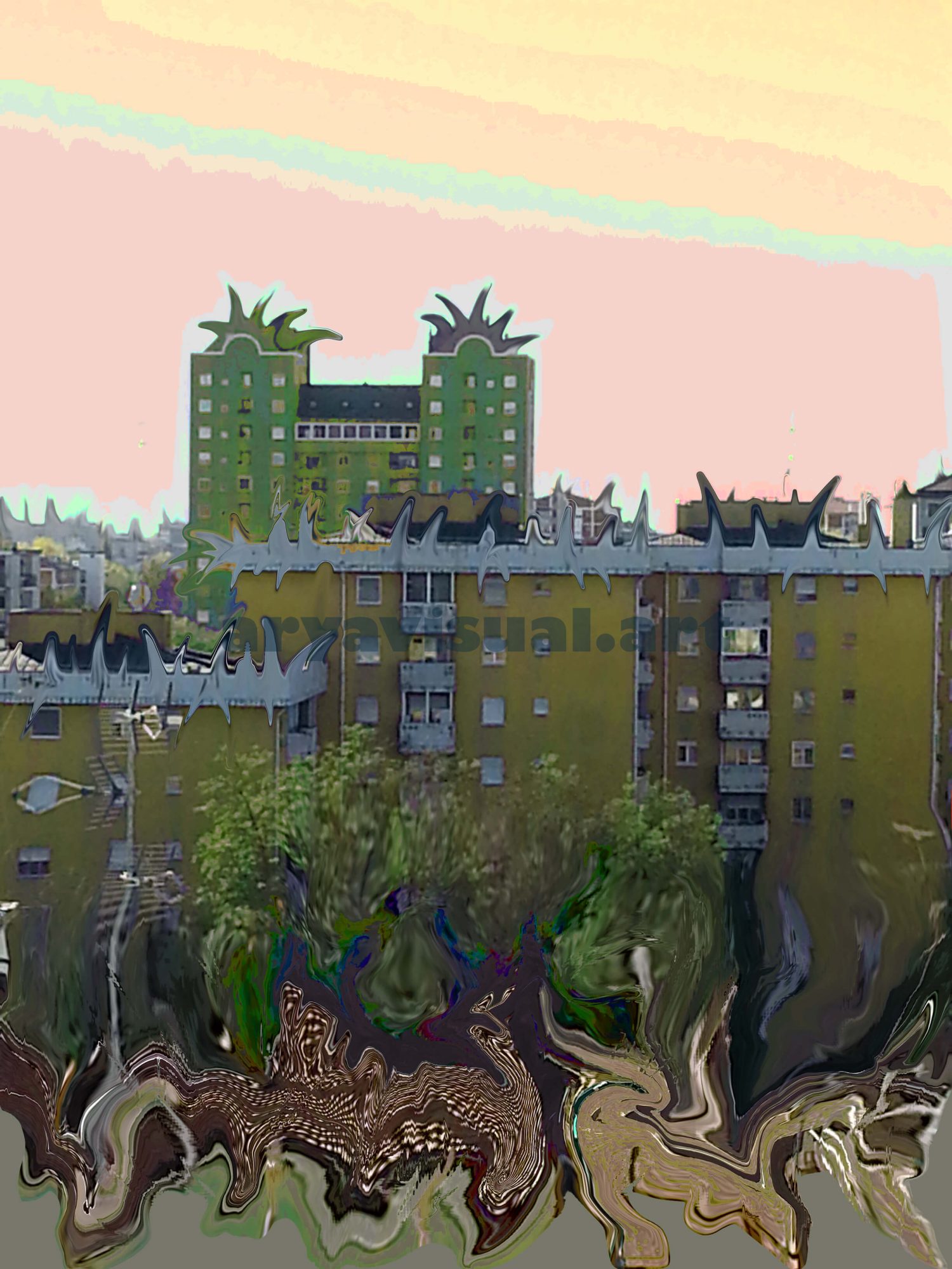 Fotografia urbana di Milano con distorsione creativa" Urban Milan photography with creative distortion