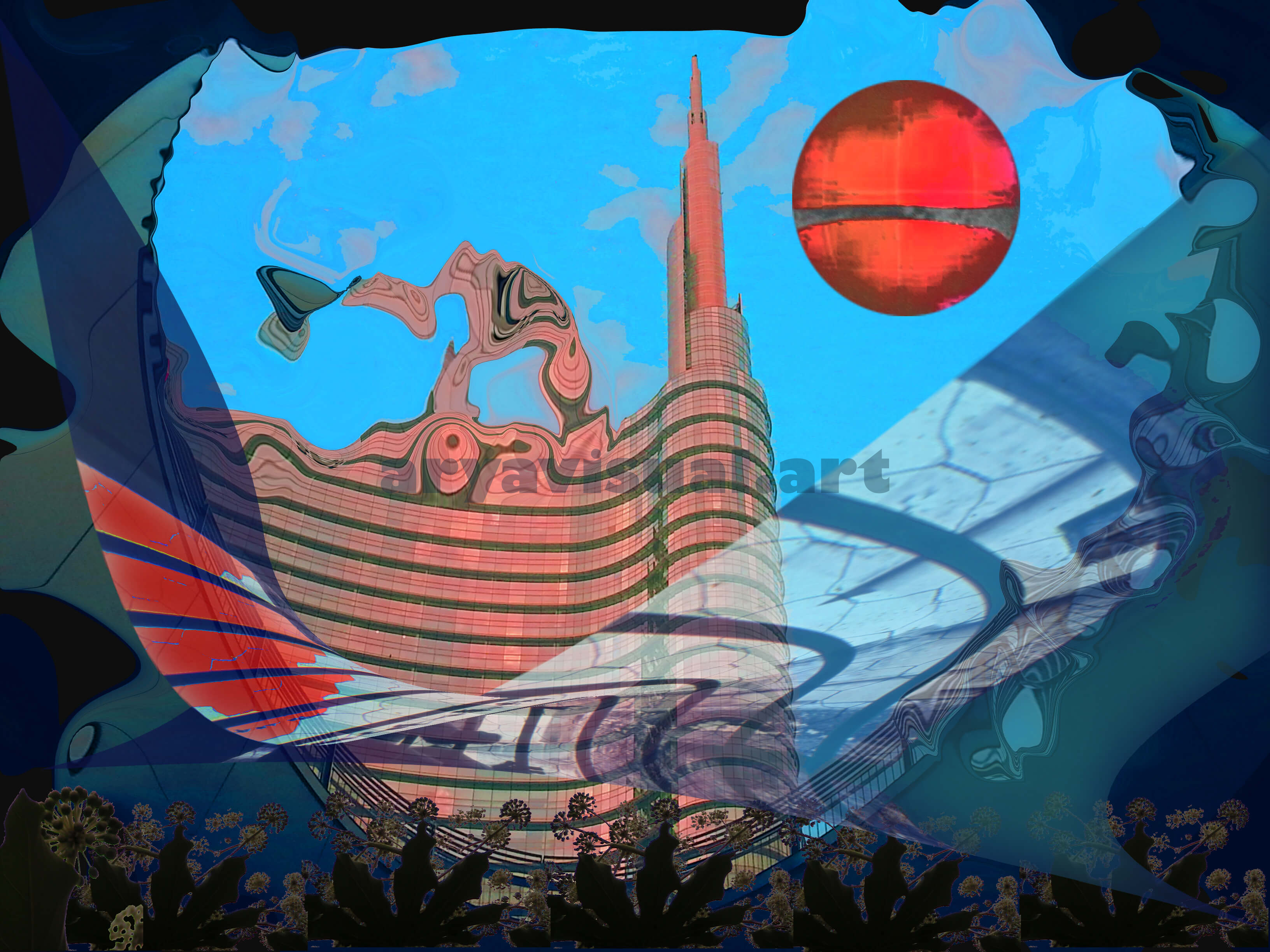 Particolare urbano milanese trasformato in visione astratta" Urban Milan detail transformed into abstract vision